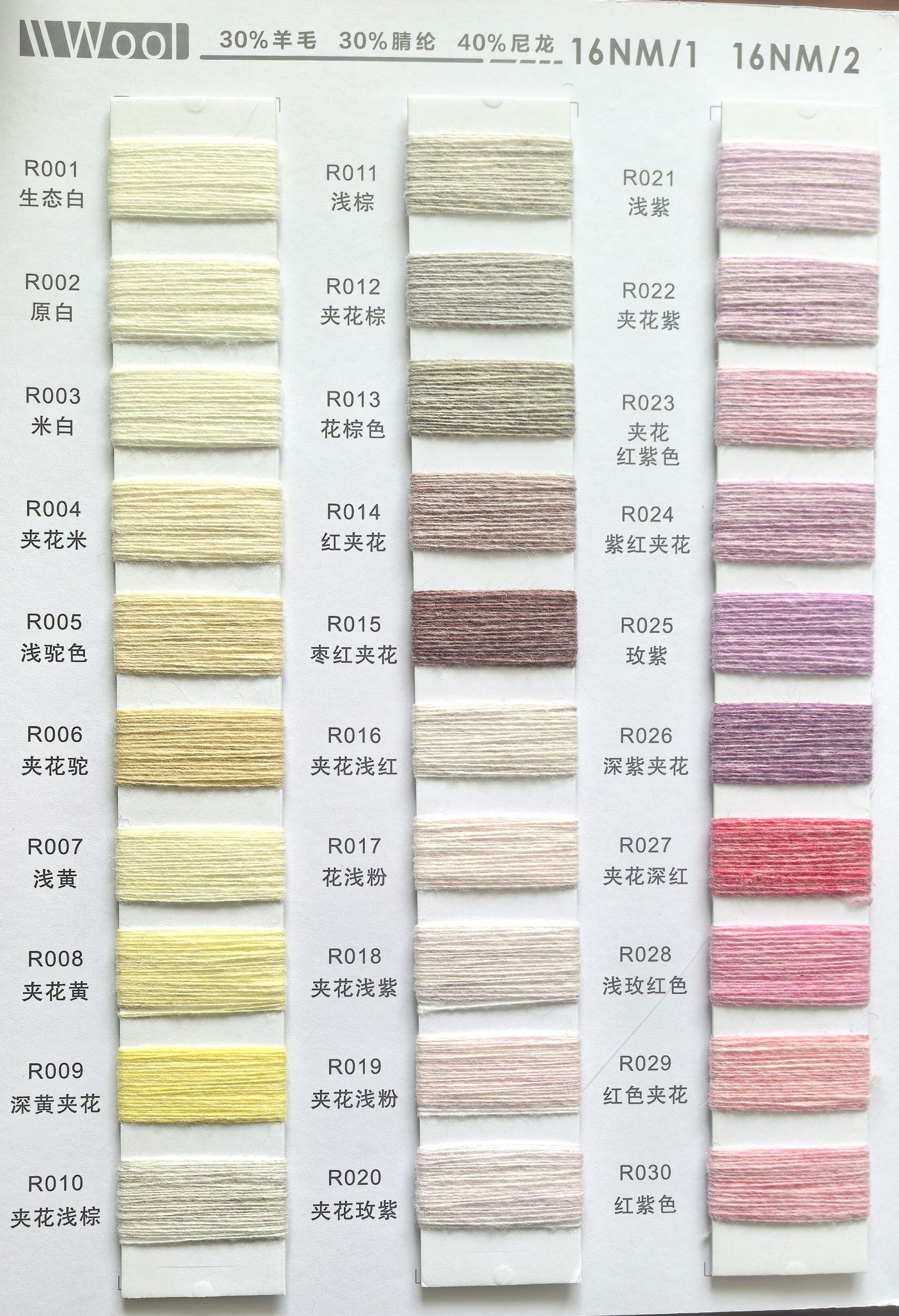 毛尼腈（Wool, nylon, acrylic）